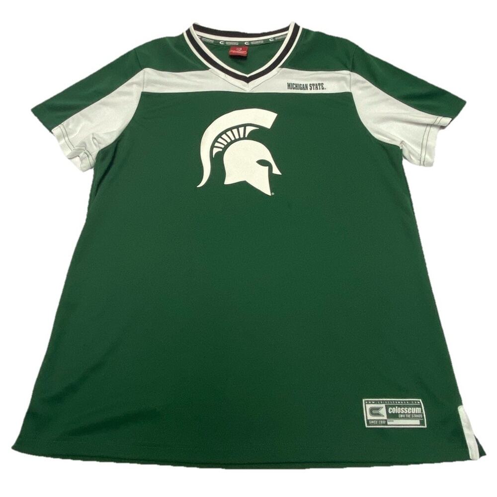Michigan State Spartans Football Jersey #1 Green Mens XXL COLOSSEUM ATHLETICS